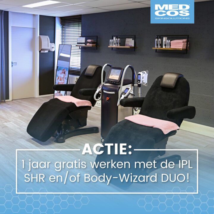 Gratis 1 jaar werken met de IPL/SHR en/of Cryo Body- Wizard Duo van MedCos