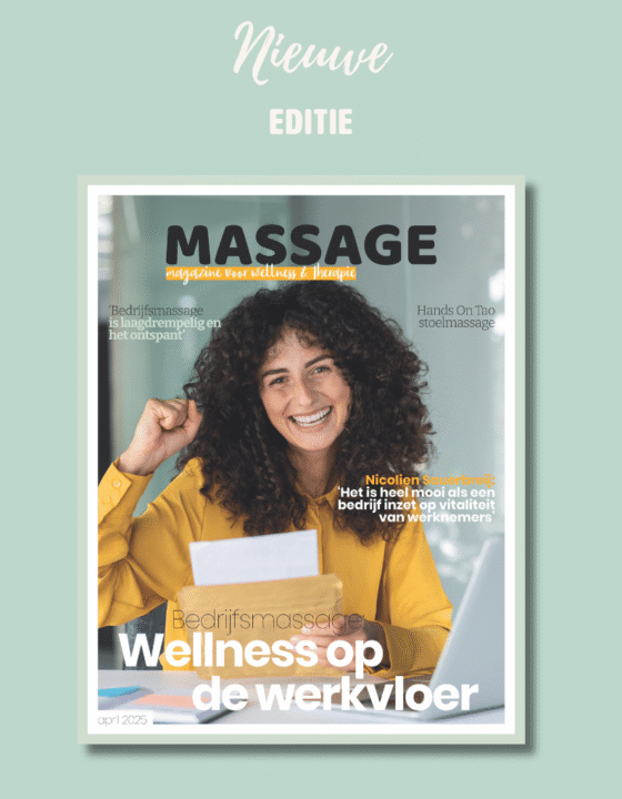 Massage Magazine editie 2-2025 ligt op de mat.