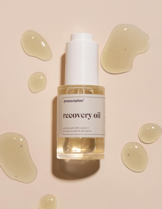 Nieuw van Prescription Skincare: Recovery Oil met 20% vitamine E voor intensief huidherstel