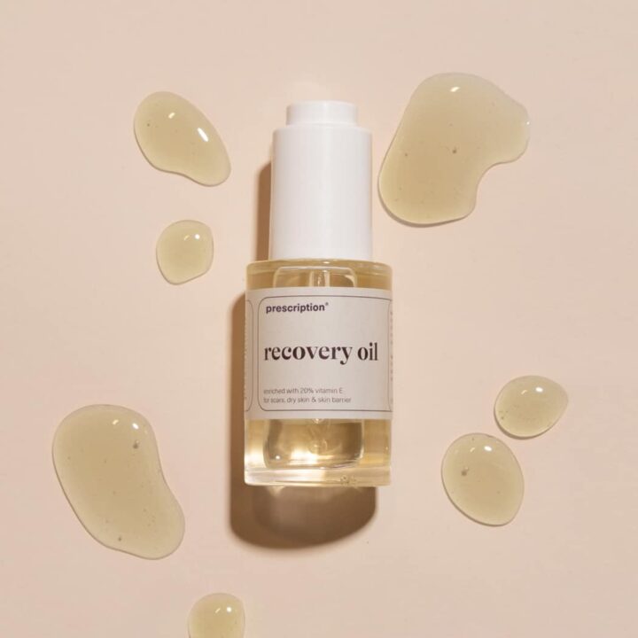 Nieuw van Prescription Skincare: Recovery Oil met 20% vitamine E voor intensief huidherstel
