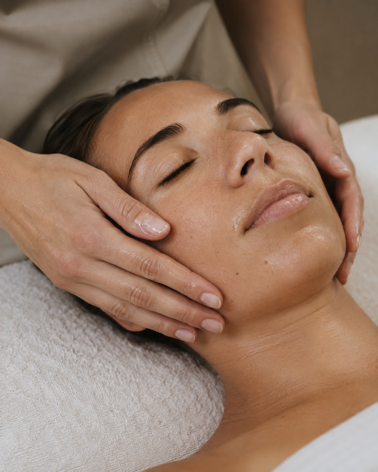 Aanraking huid massage anbos