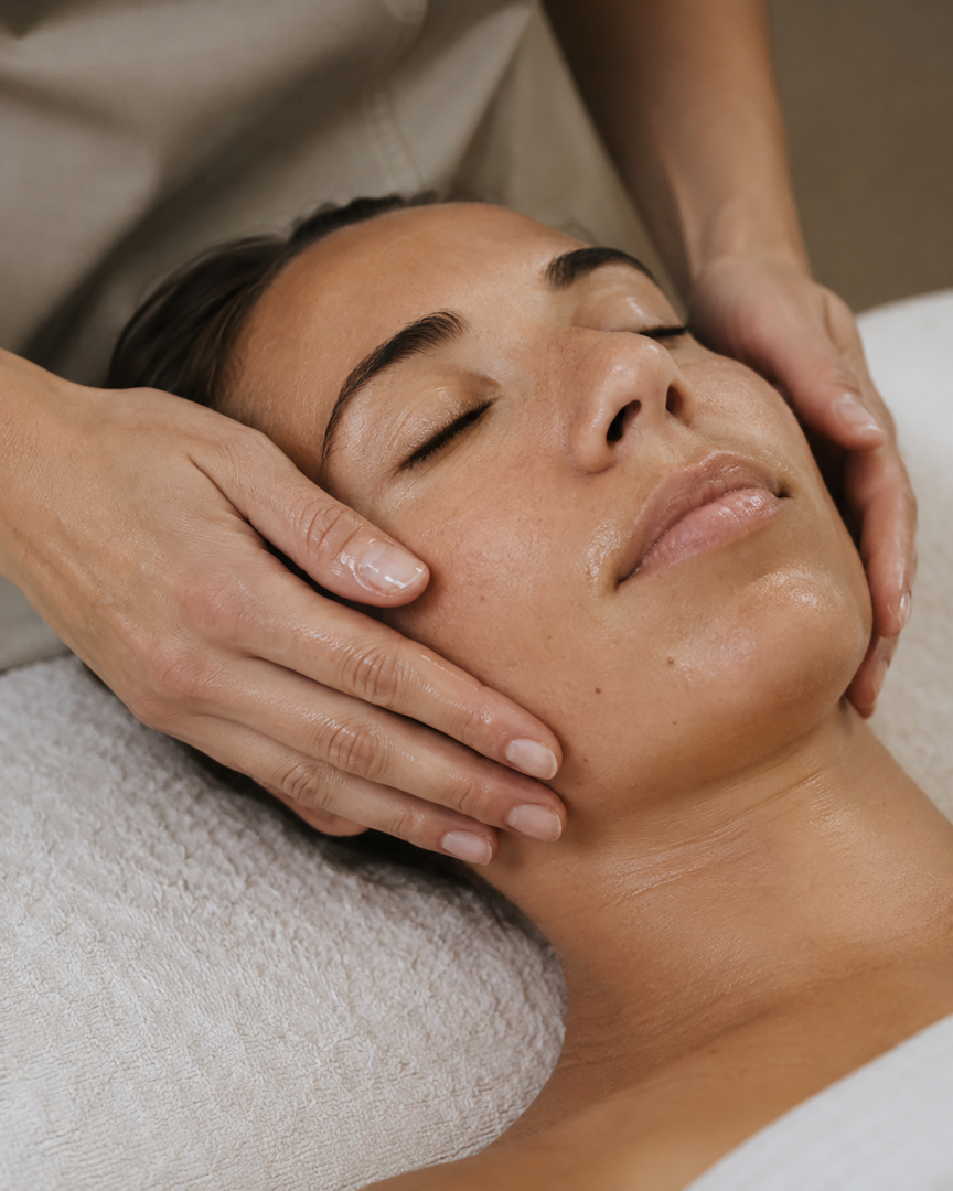 Aanraking huid massage anbos
